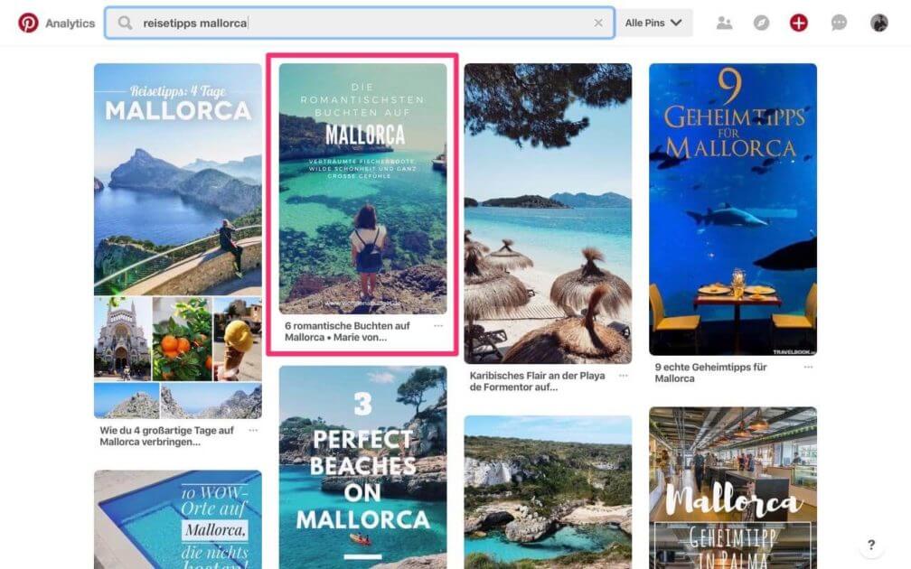 Pinterest Suchergebnisse optimieren - Pinterest SEO Suchmaschine Suchmaschinenoptimierung